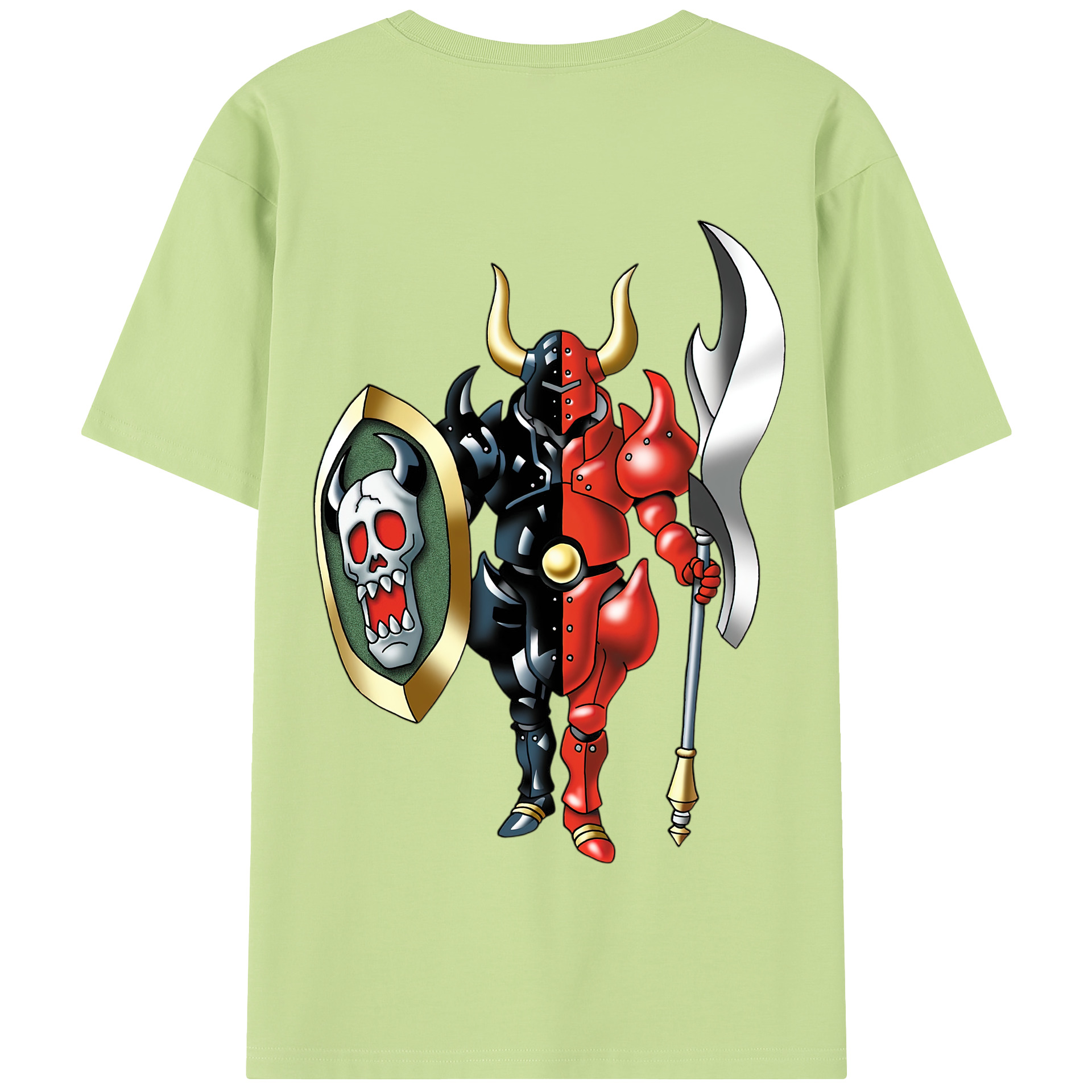 （画像用） ドラゴンクエスト Doragon Kuesuto Dragon Quest 綿100％半袖Tシャツ（背面プリント）